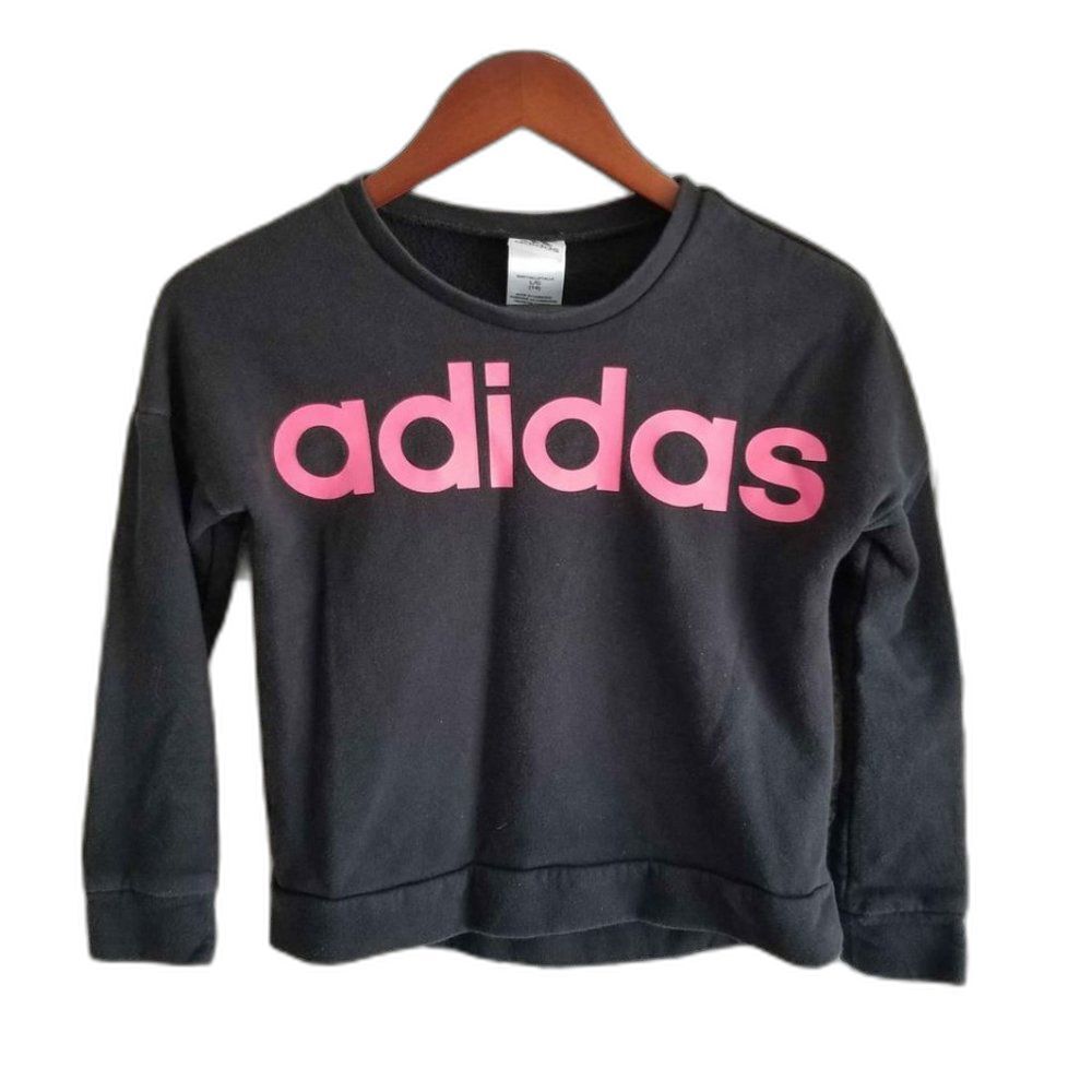 Adidas Girls Black Pullover Sweater